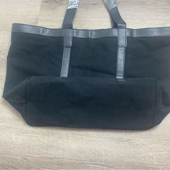 Victoria’s Secret Black Canvas Large Tote Bag NWT - Picture 8 of 10